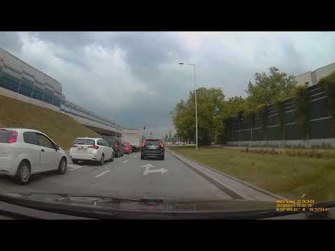 Driving through Warsaw - road to Żoliborz district / Jazda po Warszawie - droga do Żoliborza