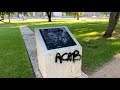 Vandals spray-paint insults on Fort Worth police and firefighter memorial