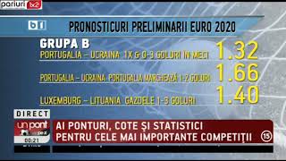 Preliminarii EURO 2020: Top 10 pariuri pentru meciurile zilei!
