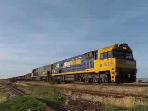 NR32 On Steel Train Departs Port Germein