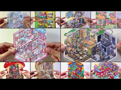 [ASMR]DIY scene sticker super long collection, 25 different super beautiful stickers~