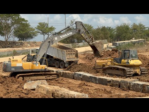 05: Unstoppable Teamwork: Volvo EC480 and Dump Trucks Conquer Construction Challenges! @HRExca