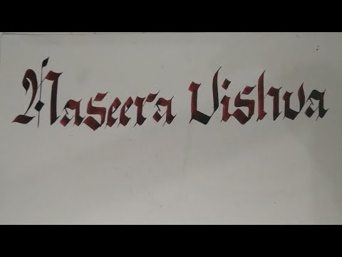 Calligraphy name for "Naseera"&"Vishva"