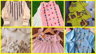 Hand embroidered dress / frock embroidery / summer dresses #embroidery #handbroidery #embroidered 
