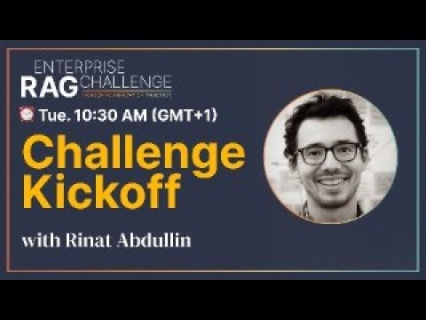 Enterprise RAG Challenge 3 - Kickoff Livestream with Rinat Abdullin