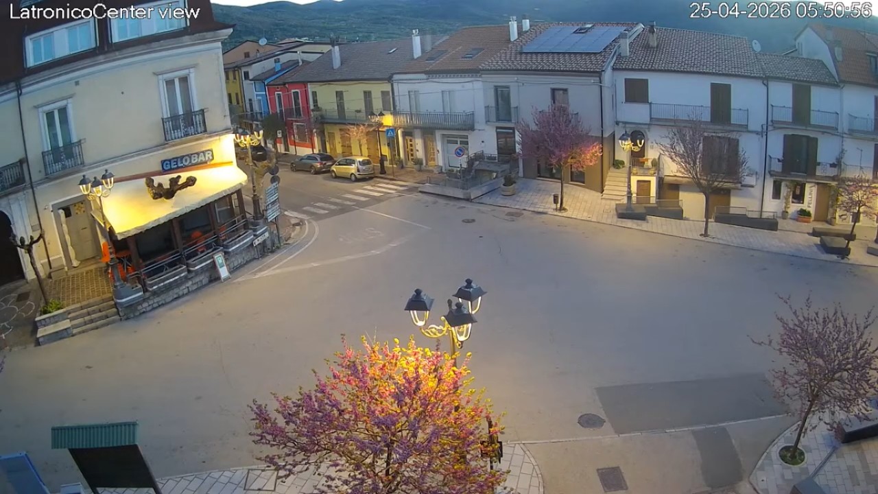 Live webcam view of Latronico Town Centre Piazza
