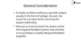 Oscillator   General Consideration - Mixed Signal Circuit - Analog & Mixed VLSI Design