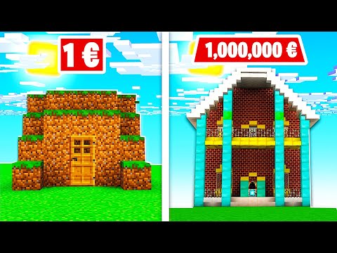 Furious Jumper -  HOUSE FOR 1€ VS HOUSE FOR 1,000,000€!  (Minecraft Challenge)