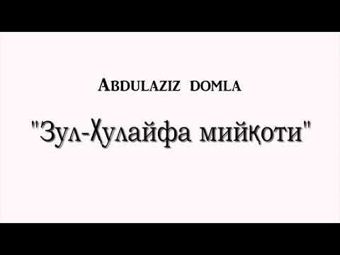 ABDULAZ DOMLA ZUL HULAYFA MIQOTI UMRA SAFARI.