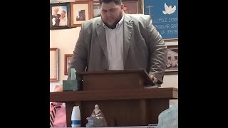 Brother Joe Grimm preaching at Little Dove O R B  Church Sept 2015