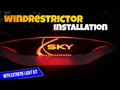 Installing a Wind Deflector from WindRestrictor with the Extreme Lighting Kit on my Saturn Sky.
