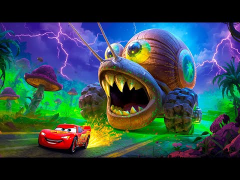 😱Horror Story | LARGE EVIL HUNGRY SNAIL MONSTER TRUCK ZOMBIE 🆚 McQueen😱| BeamNG Drive