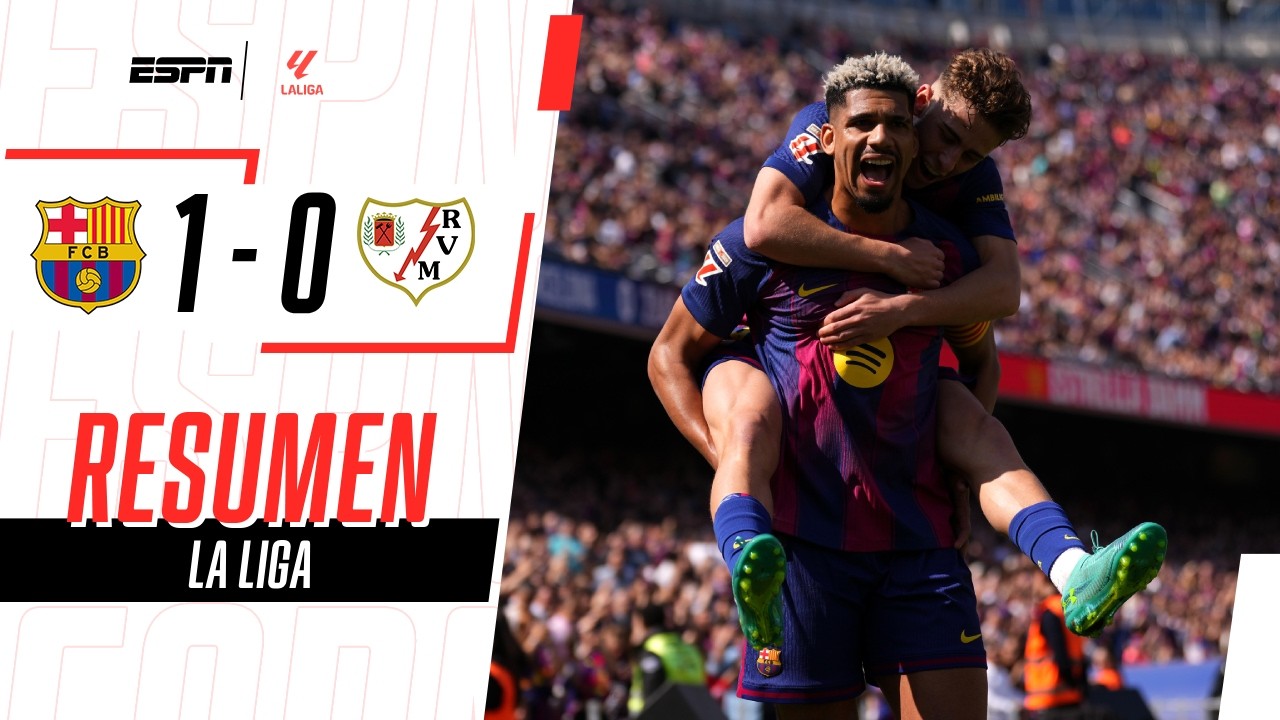 GOL DE ARAÚJO, TRIUNFO DEL BARCELONA Y 7 PUNTOS DE VENTAJA AL MADRID | Barcelona 1-0 Rayo | RESUMEN