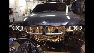 Первый запуск мотора поставил всё на свои места. BMW 7 за 150к. Эпизод 3.