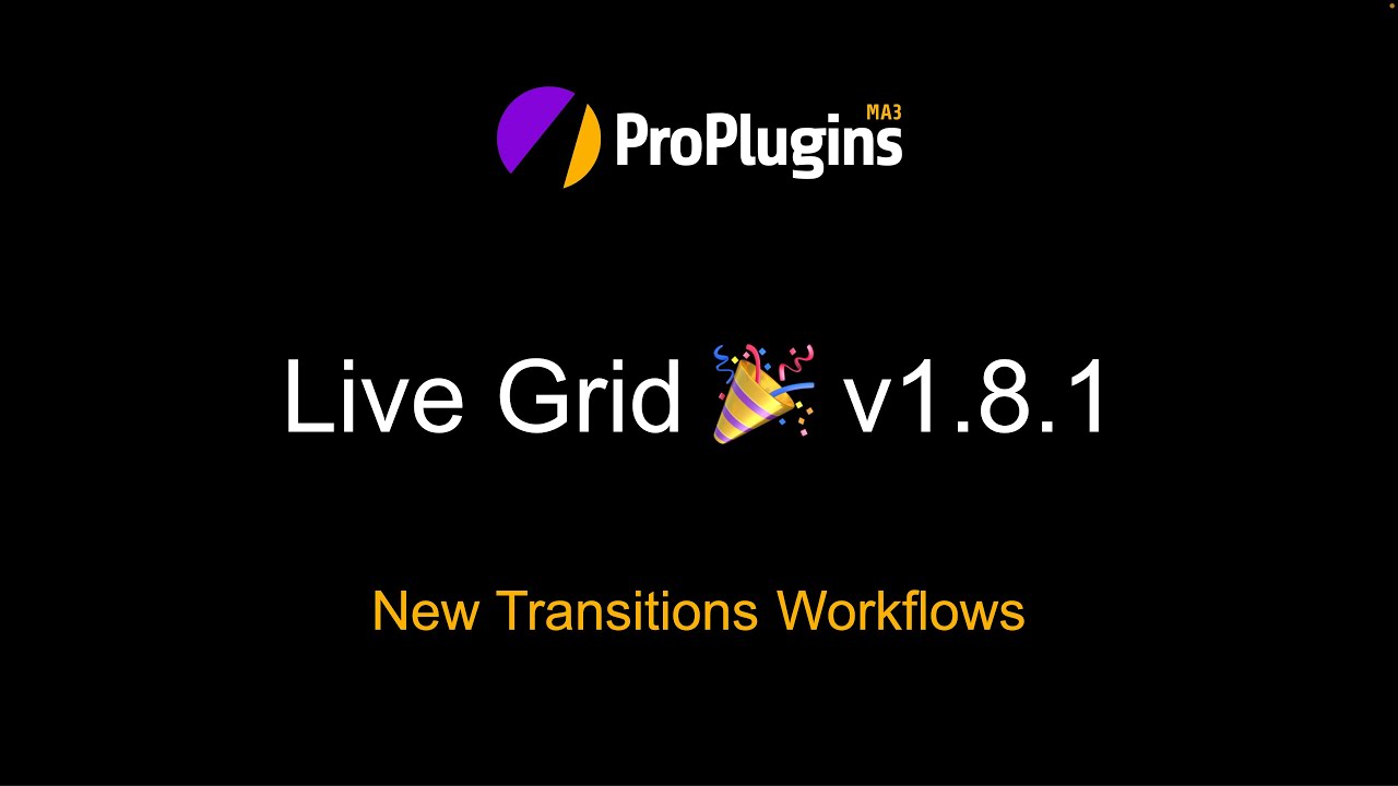MA3-Pro-Plugins:  Live Grid  v1.8 Tutorial