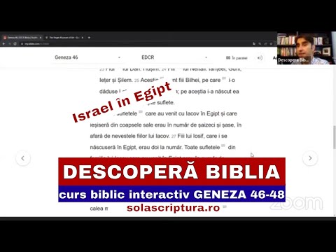 Descopera Biblia - curs biblic interactiv - GENEZA 46-48 Israel în Egipt