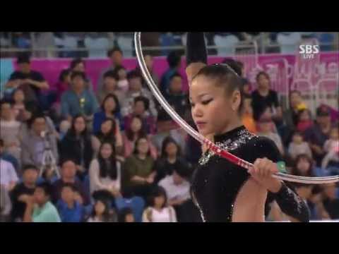 14.10.01_아시안게임.리듬체조단체전02.알리야 아시모바.후프.ASYMOVA Aliya. Hoop