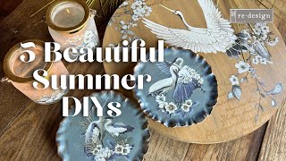 5 Easy Summer DIY Decor Projects Using Redesign Silver Wings Collection With Cari! Beginner Friendly