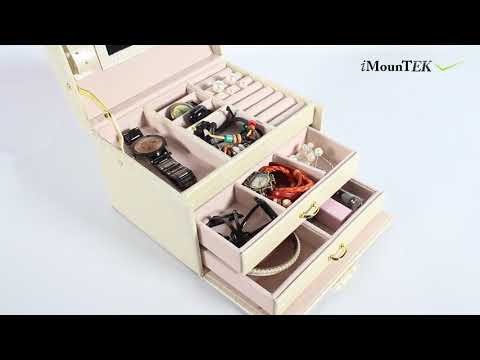 Jewelry Case Organizer 3-layer Lockable Box