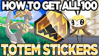 How to Get ALL 100 Totem Stickers in Pokemon Ultra Sun and Moon | Austin John Plays