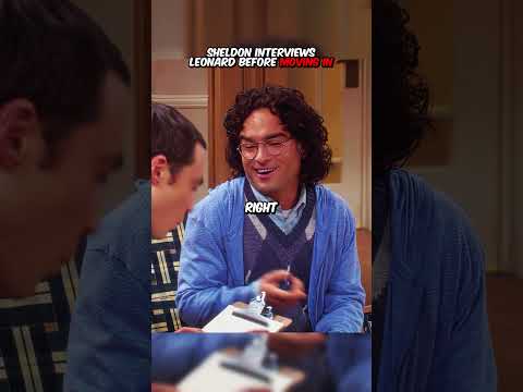 Sheldon interviews Leonard before moving in 🧐