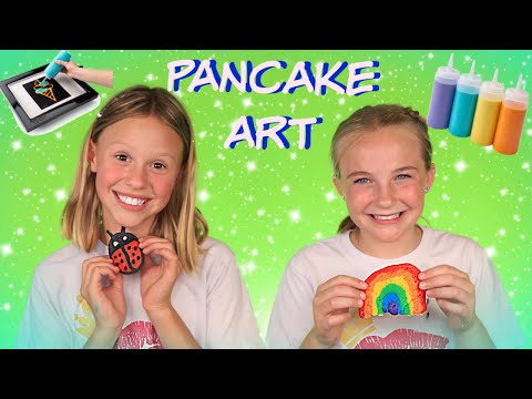 Silly Colorful Pancake Art Challenge! Who Did Better Pancake Art?