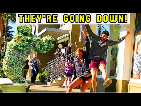 BUSHMAN PRANK BEACH: Down They Went!