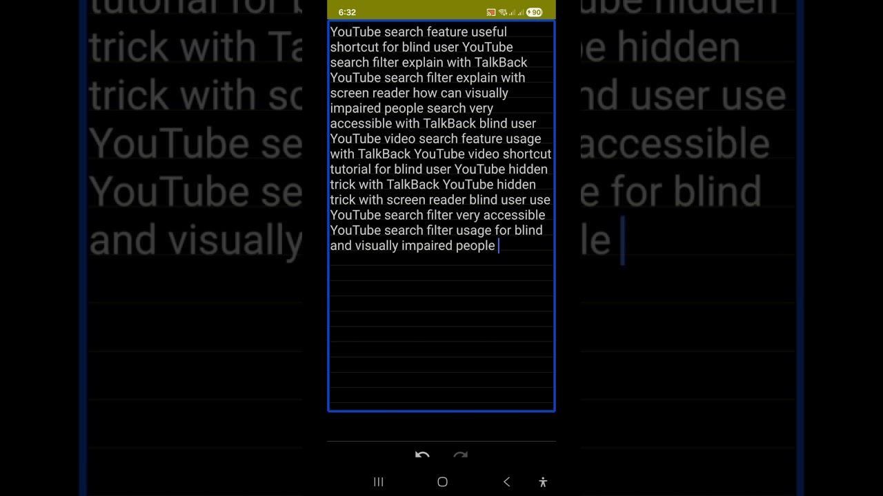 YouTube very special hidden search shortcut trick for blind enhance YouTube search experience 
