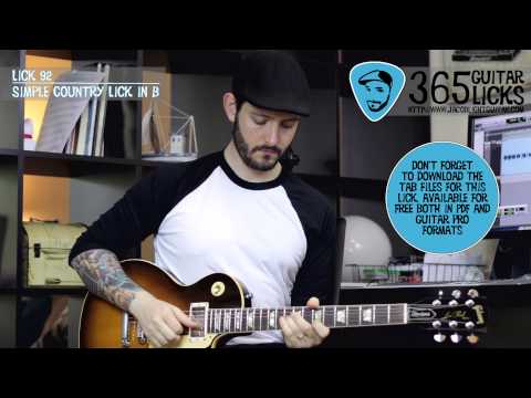 Lick 92/365 - Simple Country Lick in B | 365 Guitar Licks Project