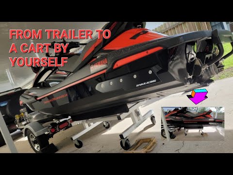 Transfer your jetski safely, trailer to cart all by yourself