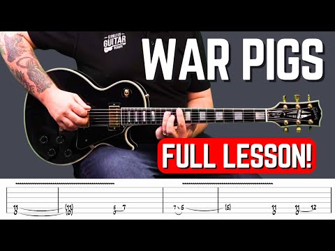 War Pigs Guitar Lesson – Black Sabbath (Ozzy Osbourne) Full Guitar Tutorial + FREE TAB Download