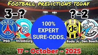 Football Predictions Today | October 17 (Friday) Best Predictions!