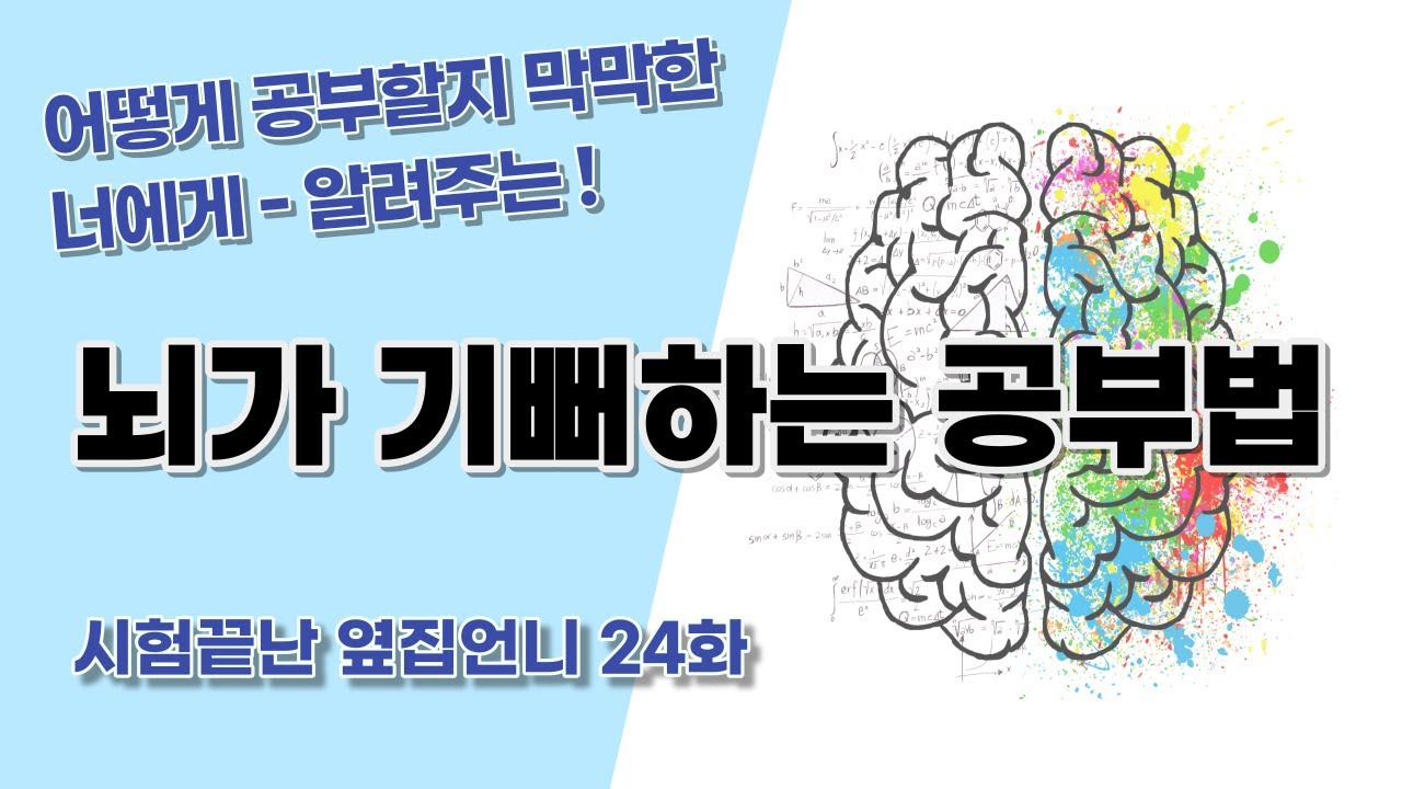 어떻게 공부할지 막막한 너에게 "뇌과학 공부법"ㅣ뇌가 좋아하는 공부법ㅣ뇌가 기뻐하는 공부법