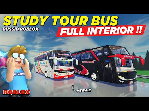 KONVOI DAN STUDY TOUR BUS FULL INTERIOR !! REVIEW GAME BUS INDONESIA UPDATE - Roblox Indonesia