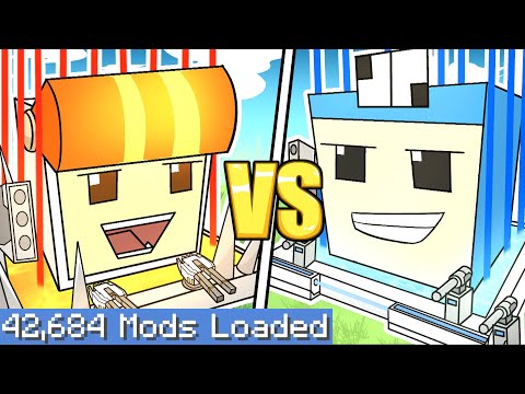 EPIC Minecraft Modpack Base Battles - Socksfor2 vs MemeGod and Blaza!
