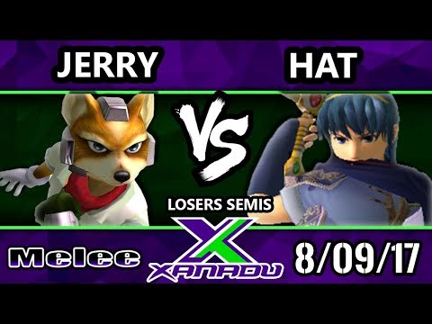S@X 214 - Jerry (Fox) Vs. Hat (Marth, Sheik) - Smash Melee Losers Semis - SSBM