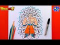 Goku Ssj Infinity Drawing || How to Draw Goku Super Saiyan Infinity Full Body Step by Step
