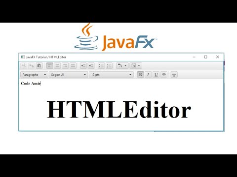 JavaFX Tutorial 28 - HTMLEditor Java GUI
