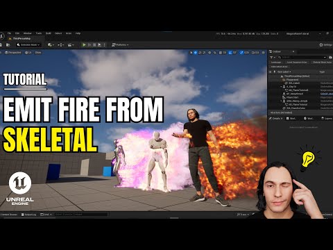 Make Fire Effect And Attach It To Character Using Niagara Fluids | Unreal Engine 5 VFX Tutorial