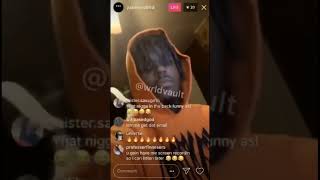 Rare JuiceWRLD IG live playing “stick talk” #999 #rap #juice