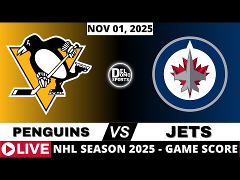 PITTSBURGH PENGUINS VS WINNIPEG JETS LIVE 🏒 NHL Play-by-Play & Scoreboard | 2025 Season