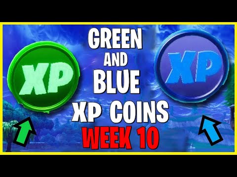 BLUE & GREEN XP COINS WEEK 10 - 24 Xp Coins Locations in Fortnite
