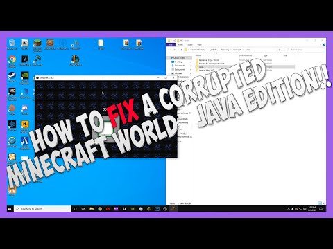 🟣How To Fix A Corrupted Minecraft World Java Edition 2021