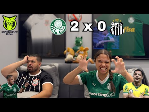 REACTS TO PALMEIRAS VS SANTOS | Couple Rivalry