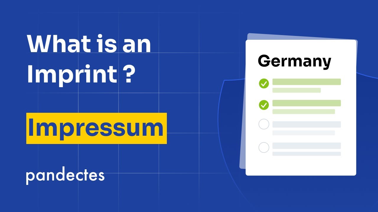 What is an Impressum? (Imprint explained)