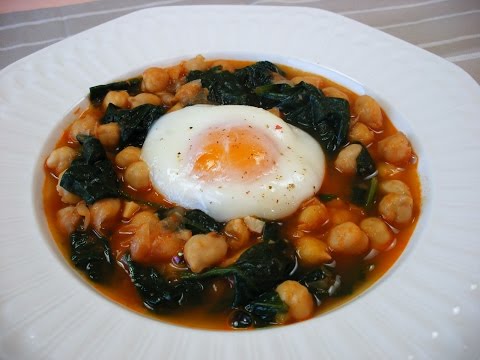 Garbanzos con espinacas