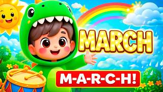 March, March, March! 🥁 March Song for Kids | (March) gameplay video by MsB, 2:16 duration