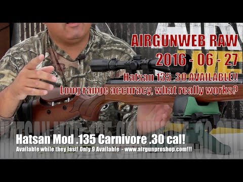 AIRGUN WEB RAW - Hatsan .30 Cal 135 QE Available Now! / What works for long range accuracy?