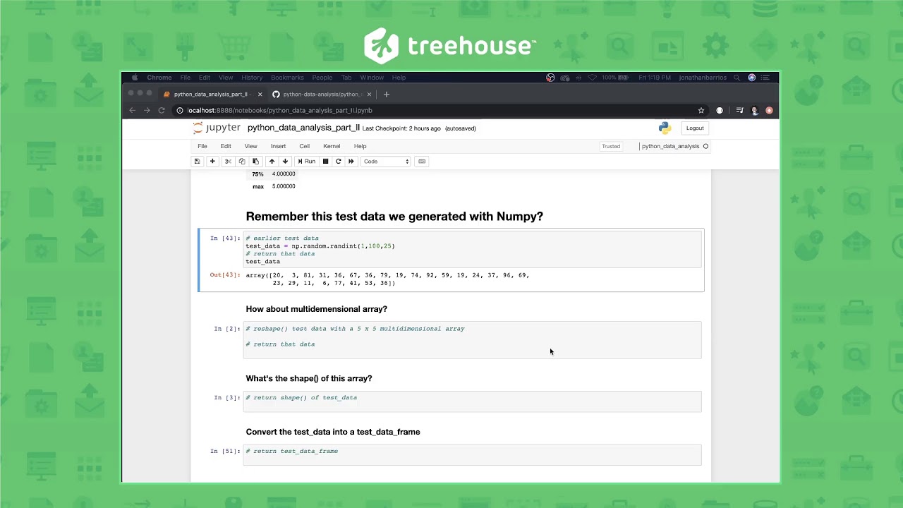 Python Data Analysis with Treehouse's Jonathan Barrios