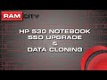 HP 530 Notebook SSD Upgrade With EZ Gig Data Cloning Procedure